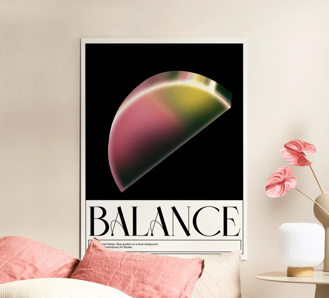 Equilibrio, 3D, Design grafico Poster poster con telaio in alluminio da Peaches Art Prints