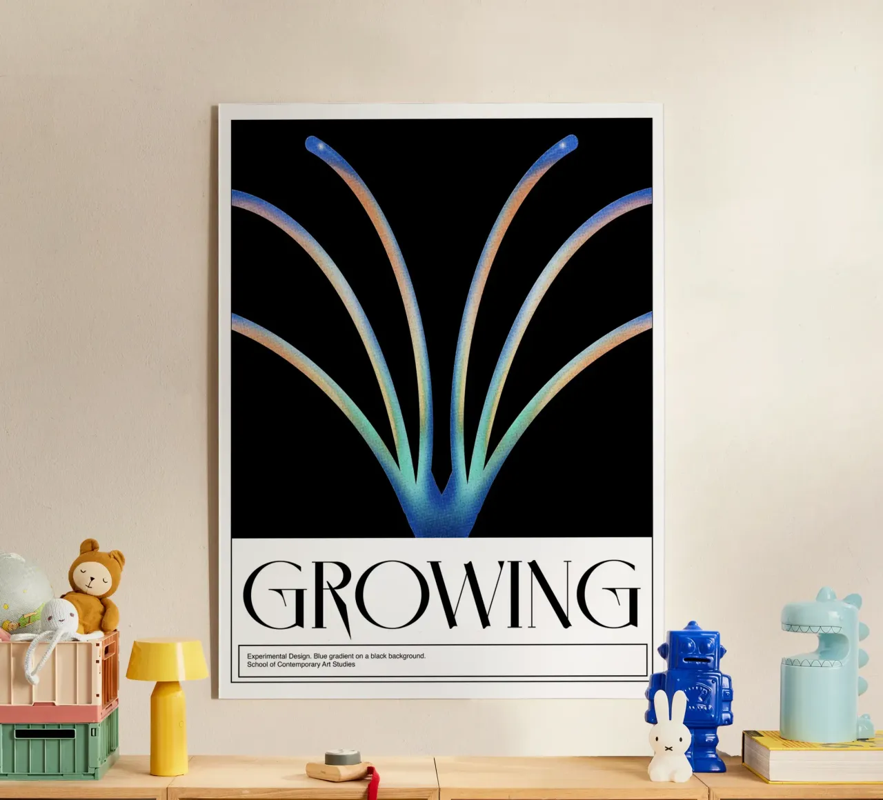 Crescita, design grafico, poster plexiglass da Peaches Art Prints