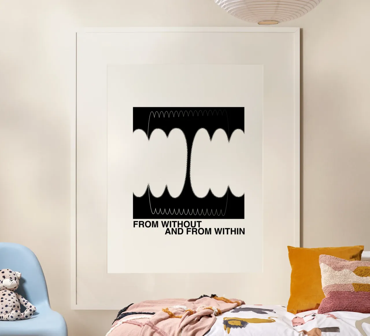 Dall'esterno e dall'interno, Design grafico, citazione retrò carta hahnemühle da Peaches Art Prints