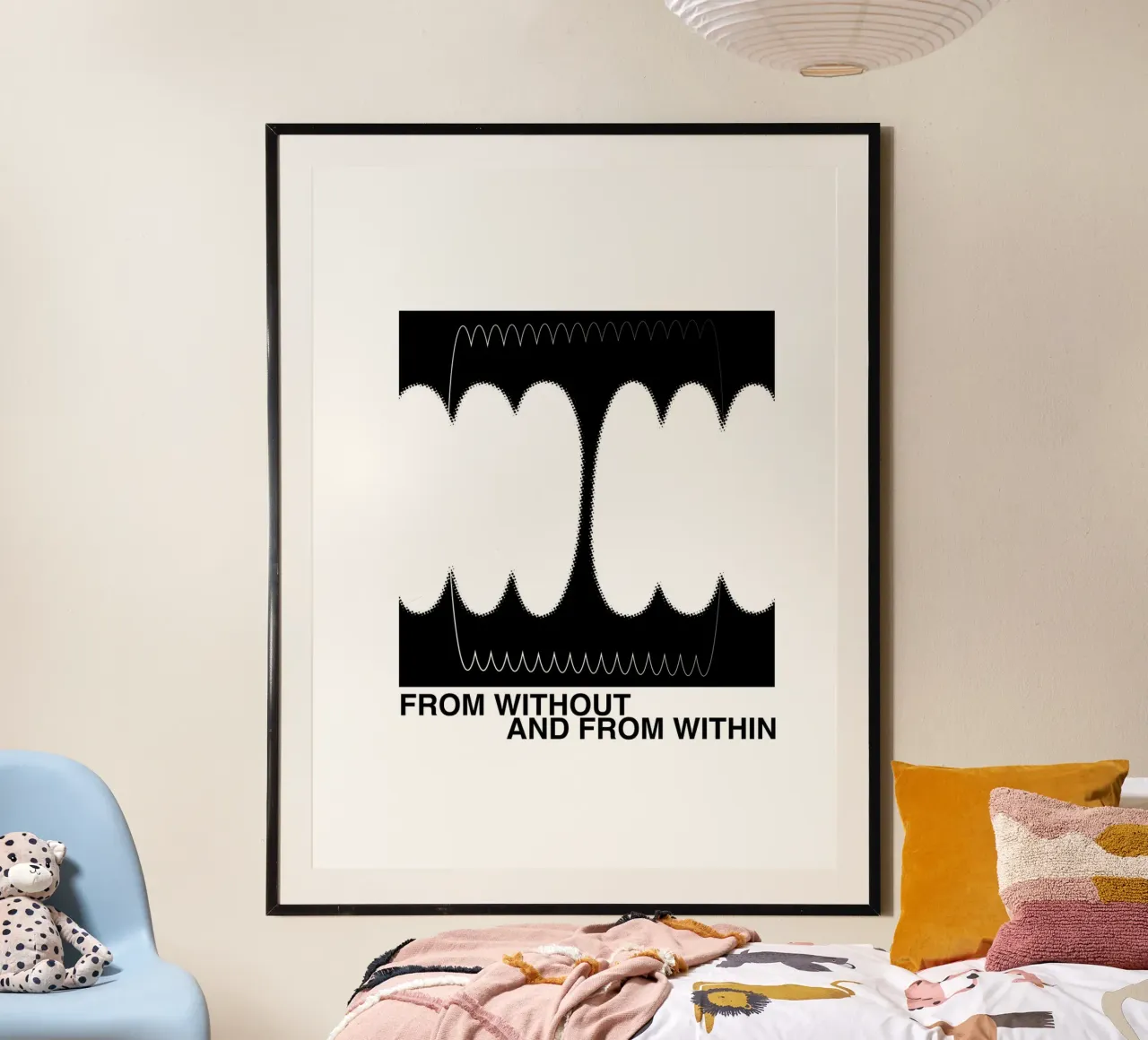 Dall'esterno e dall'interno, Design grafico, citazione retrò carta hahnemühle da Peaches Art Prints