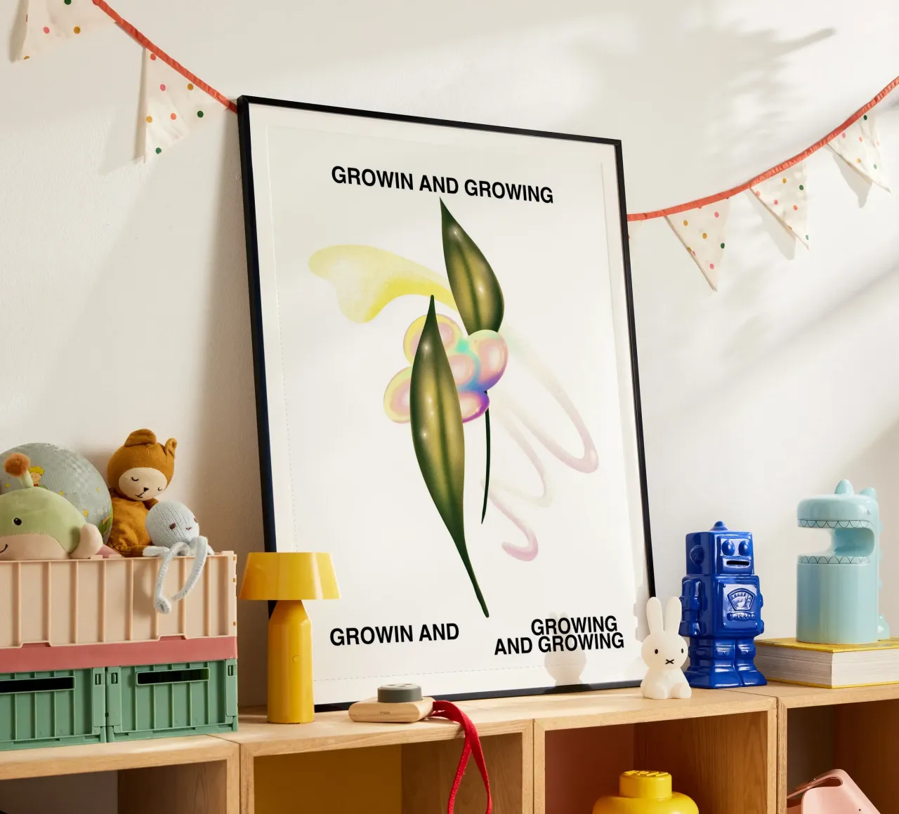 Crescere e crescere, botanica, poster di design grafico carta hahnemühle da Peaches Art Prints