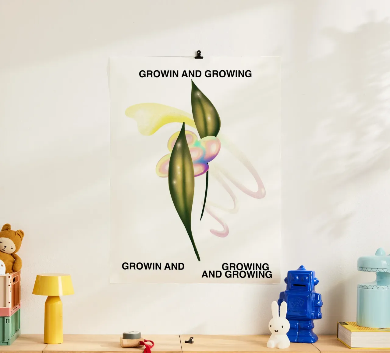 Crescere e crescere, botanica, poster di design grafico carta hahnemühle da Peaches Art Prints