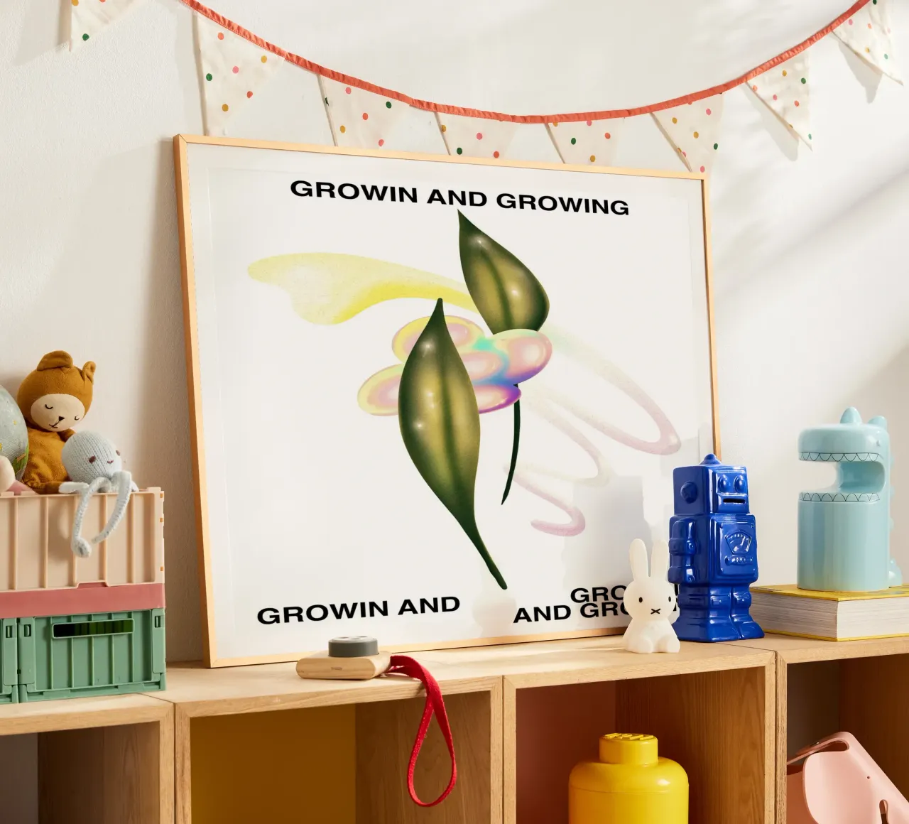 Crescere e crescere, botanica, poster di design grafico carta hahnemühle da Peaches Art Prints