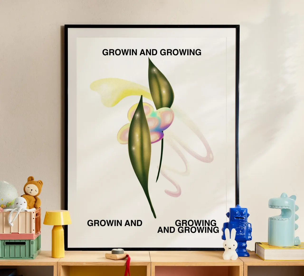 Crescere e crescere, botanica, poster di design grafico carta hahnemühle da Peaches Art Prints