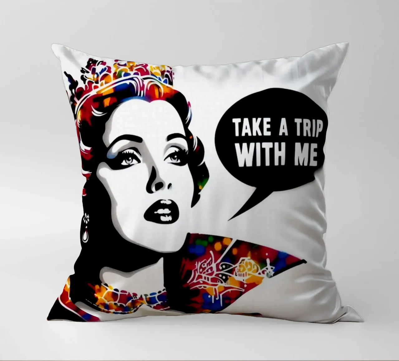 Take a trip with me – Stencil, Graffiti & Streetart cuscino da STAN Z.