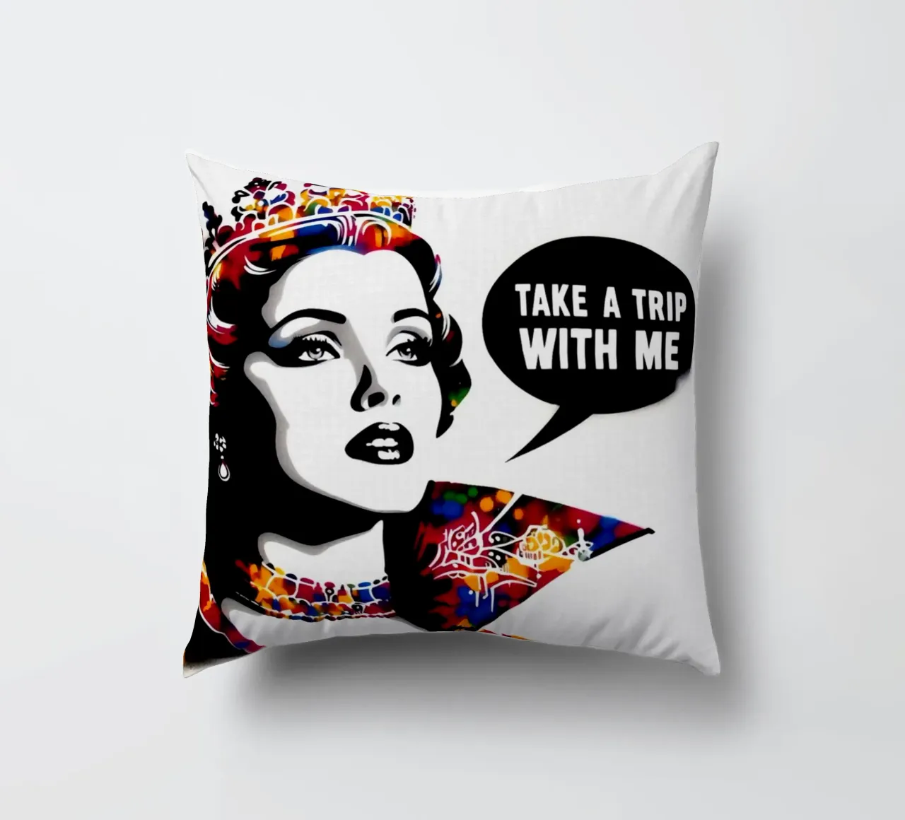 Take a trip with me – Stencil, Graffiti & Streetart cuscino da STAN Z.