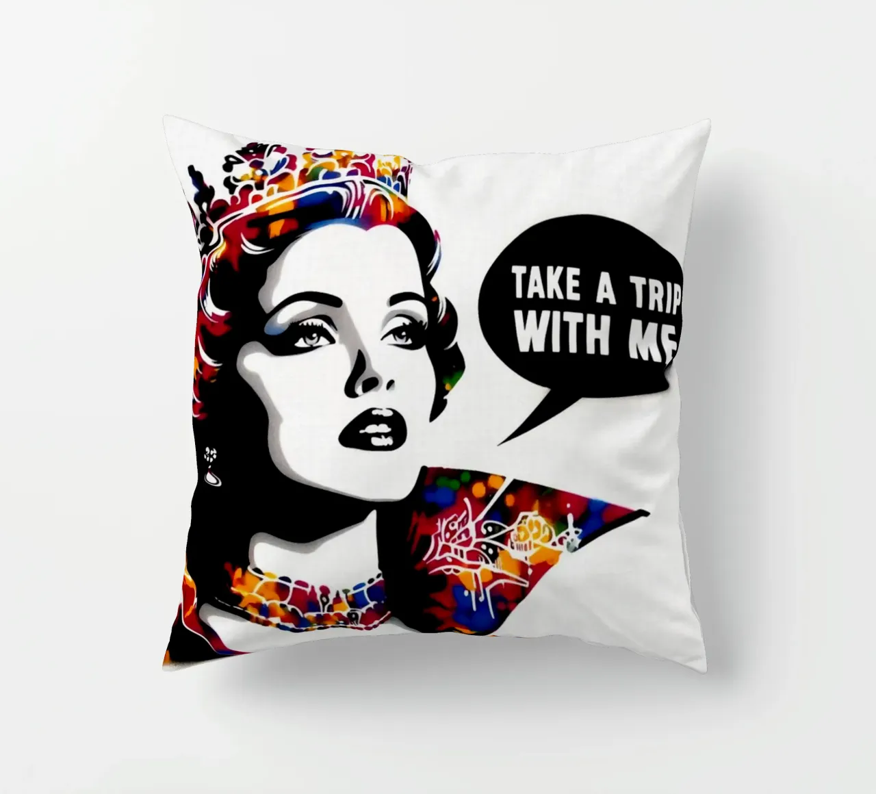 Take a trip with me – Stencil, Graffiti & Streetart cuscino da STAN Z.