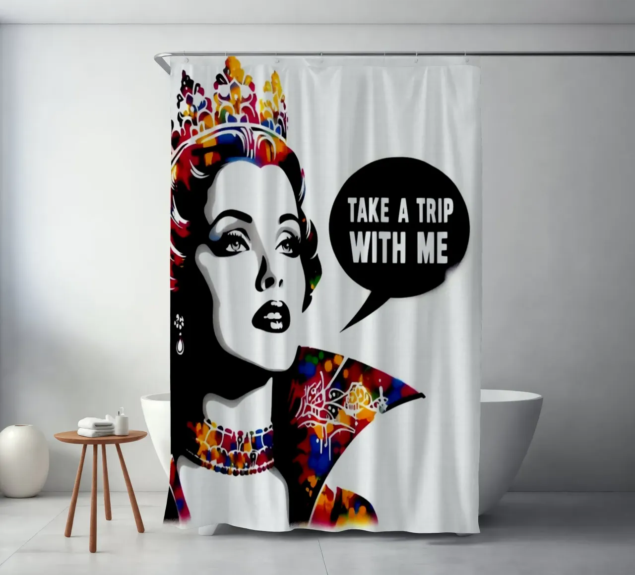 Take a trip with me – Stencil, Graffiti & Streetart tenda da doccia da STAN Z.