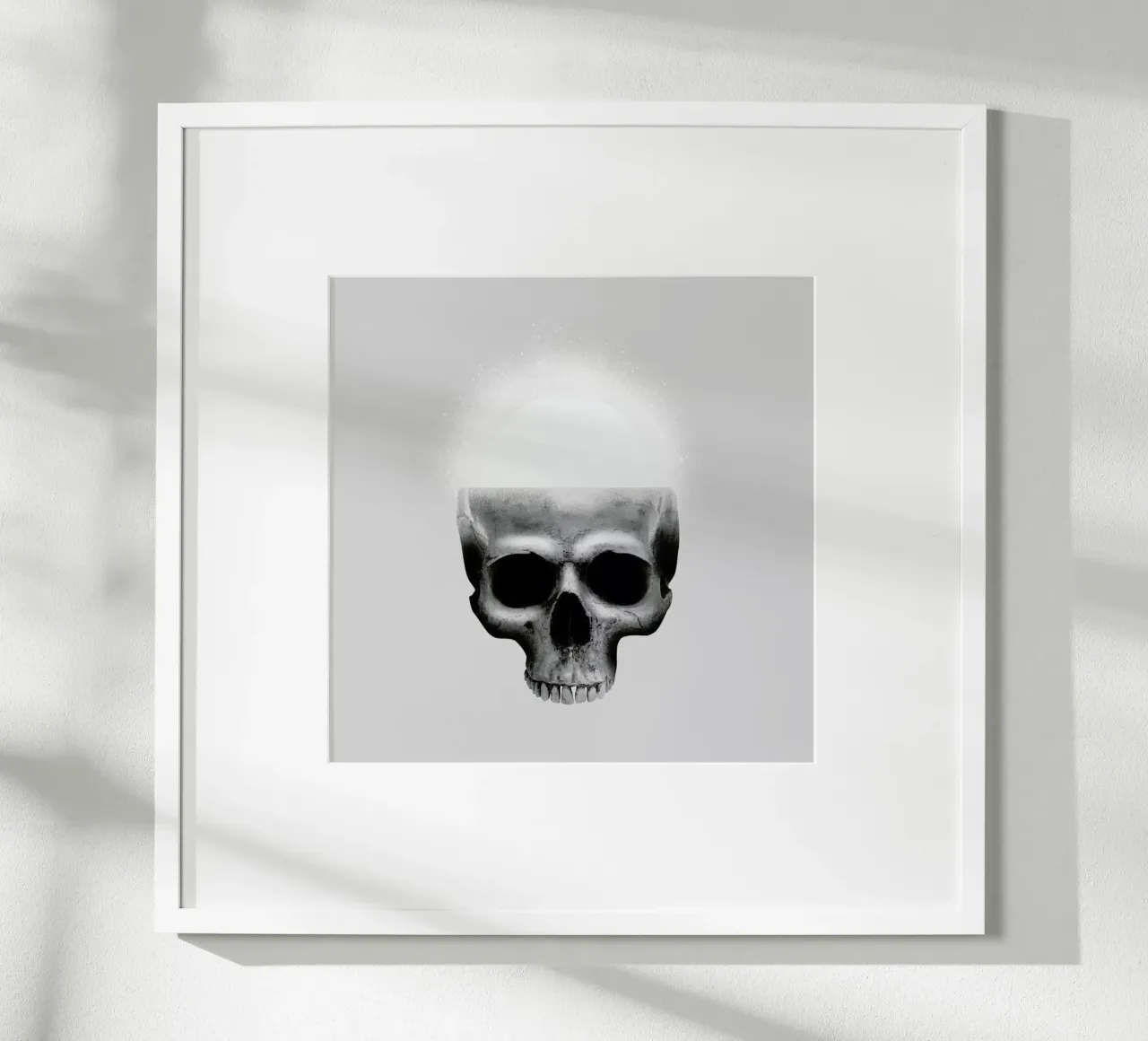 Skull Rise poster con telaio in legno da Chris Wharton