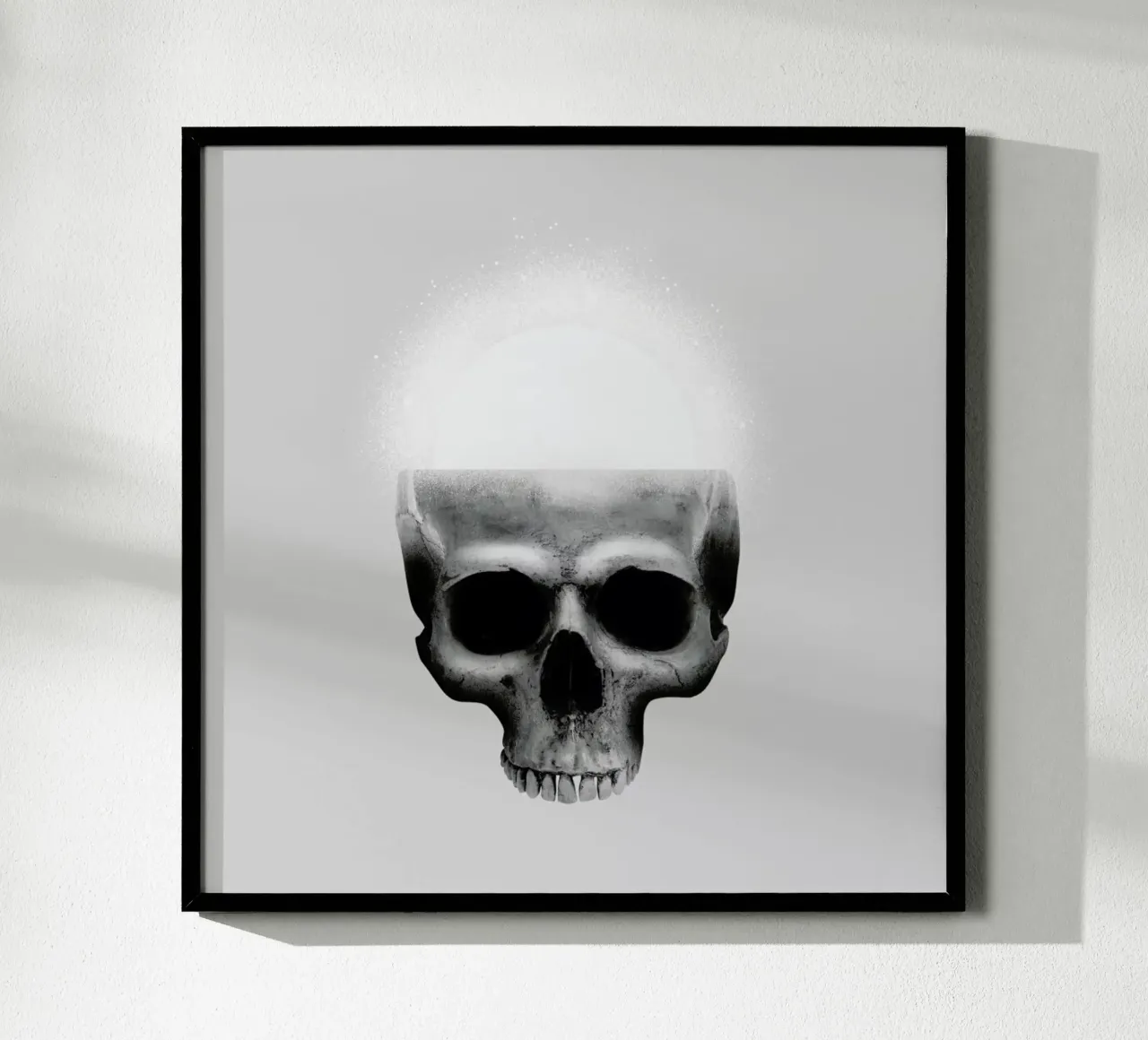 Skull Rise poster con telaio in legno da Chris Wharton