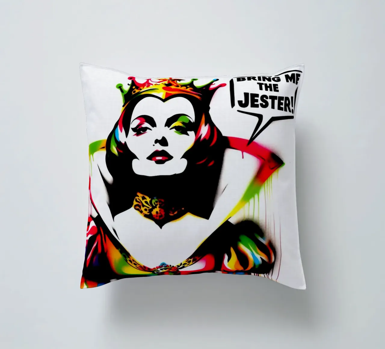 Bring me the Jester – Stencil, Graffiti & Streetart cuscino da STAN Z.