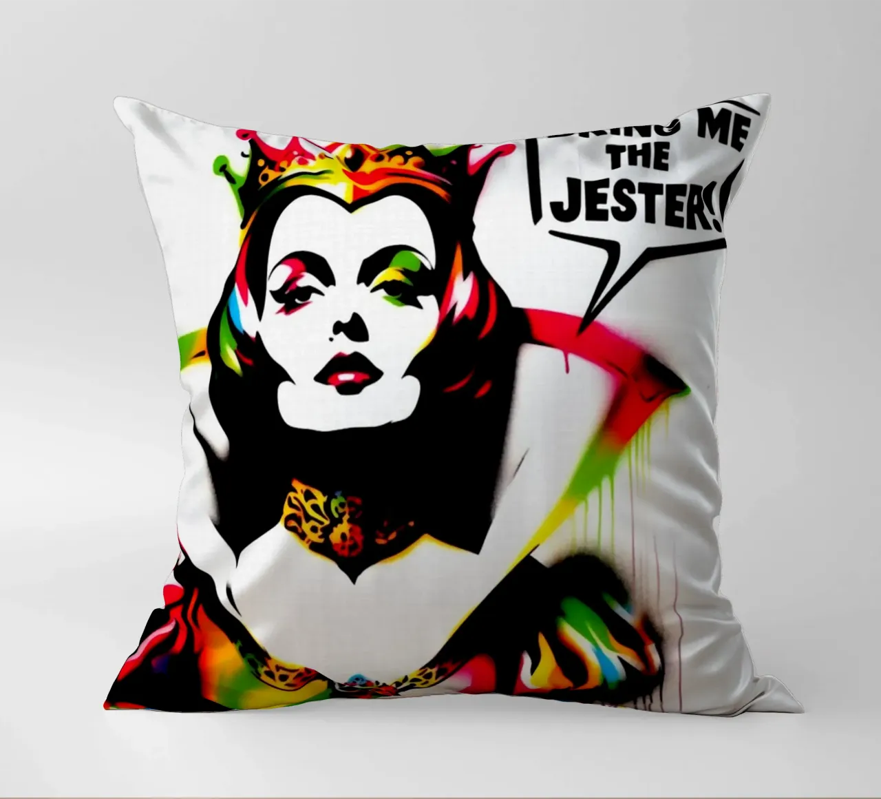 Bring me the Jester – Stencil, Graffiti & Streetart cuscino da STAN Z.