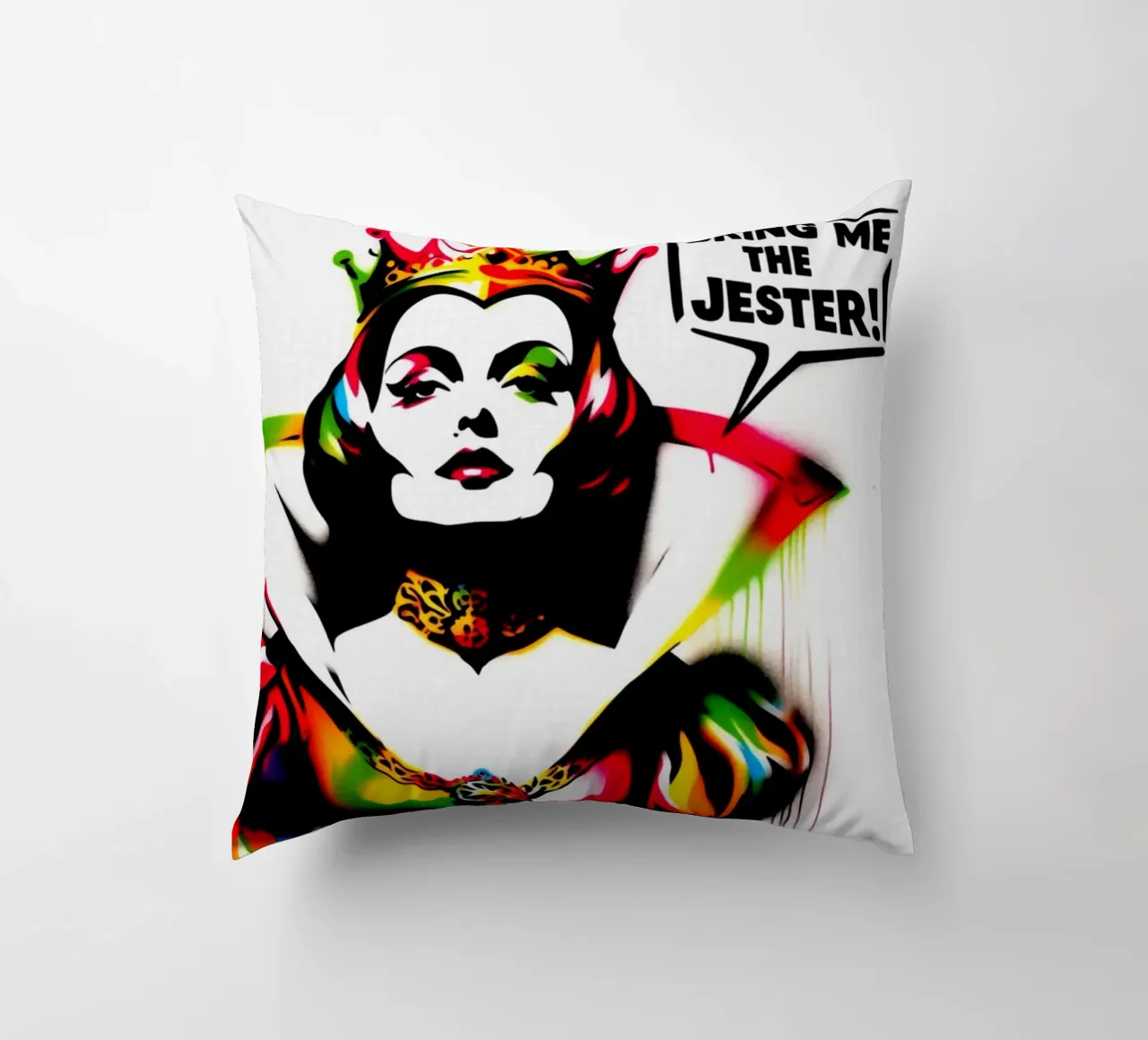 Bring me the Jester – Stencil, Graffiti & Streetart cuscino da STAN Z.