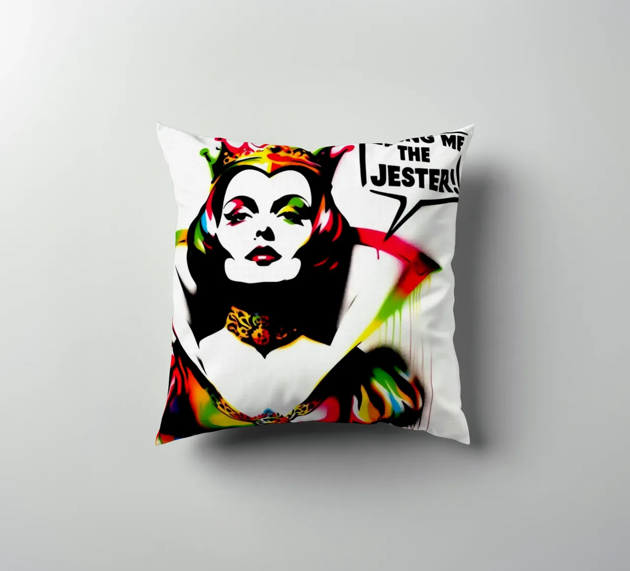 Bring me the Jester – Stencil, Graffiti & Streetart cuscino da STAN Z.