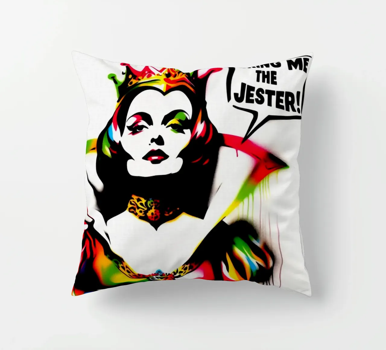 Bring me the Jester – Stencil, Graffiti & Streetart cuscino da STAN Z.