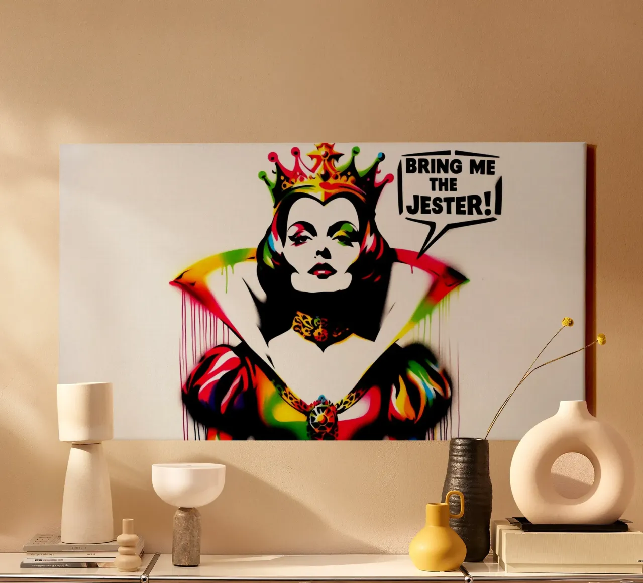 Bring me the Jester – Stencil, Graffiti & Streetart tela con Cornice a cassetta da STAN Z.