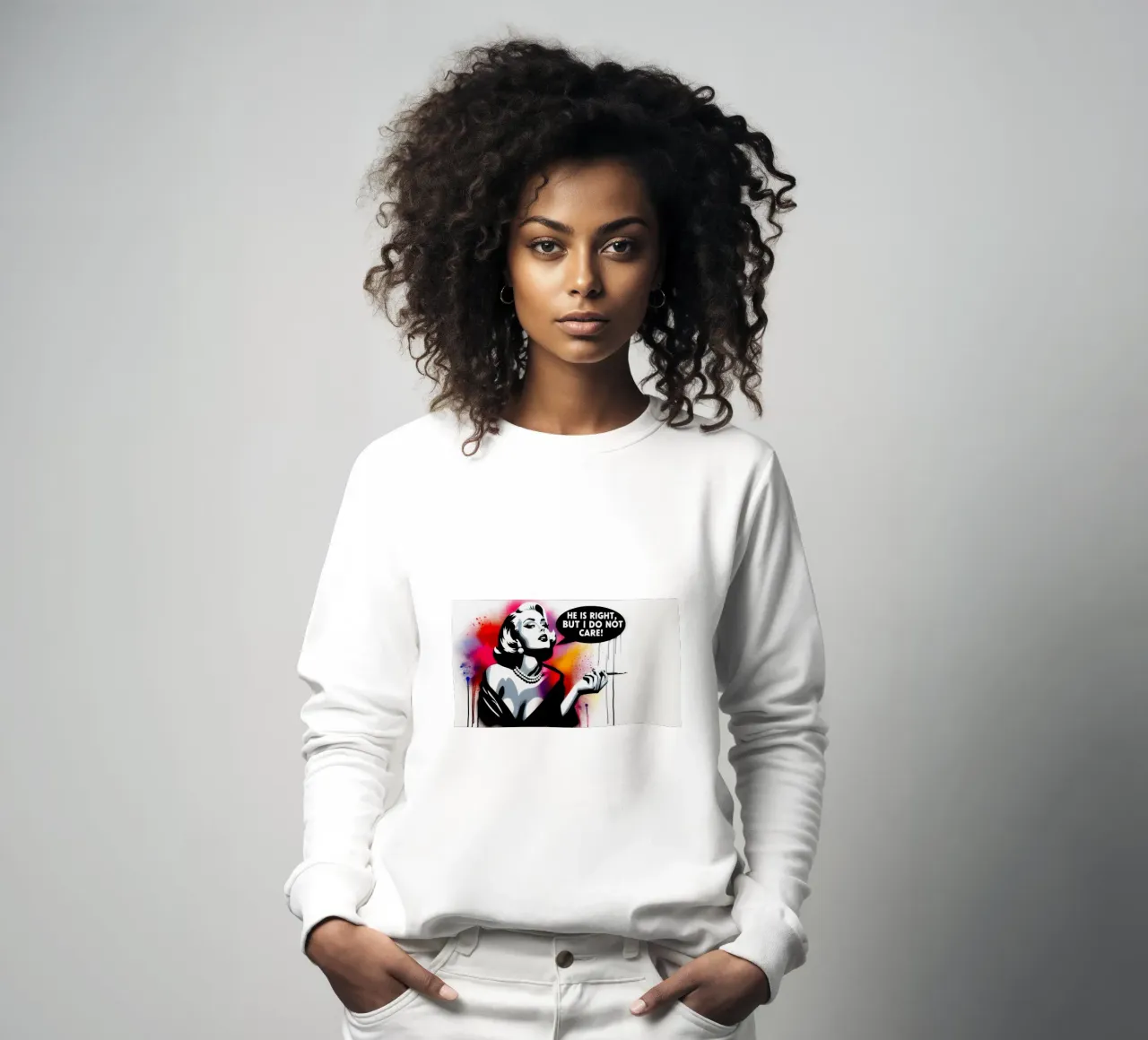 He is right – Stencil, Graffiti & Streetart sudadera de STAN Z.