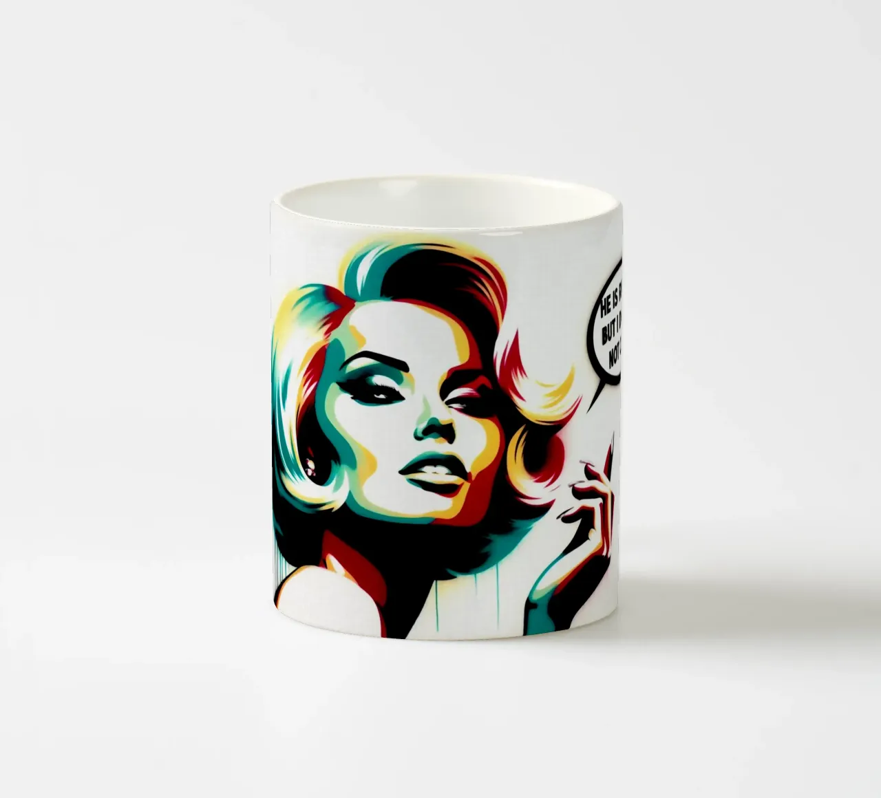 He is right – Stencil, Graffiti & Streetart tazza in ceramica da STAN Z.