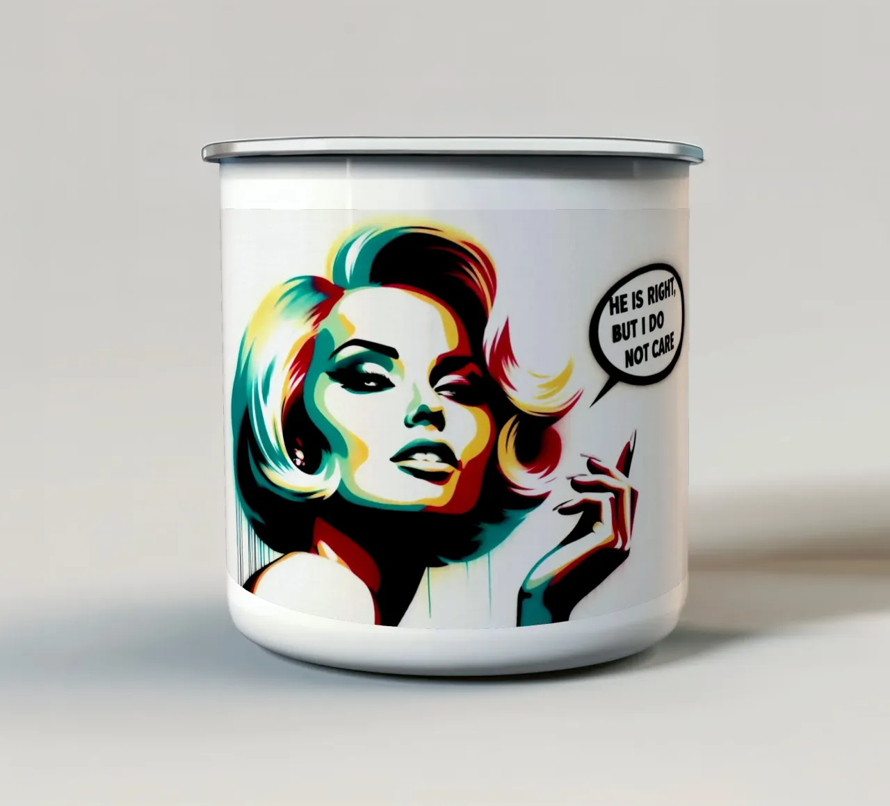 He is right – Stencil, Graffiti & Streetart tazza in smalto da STAN Z.