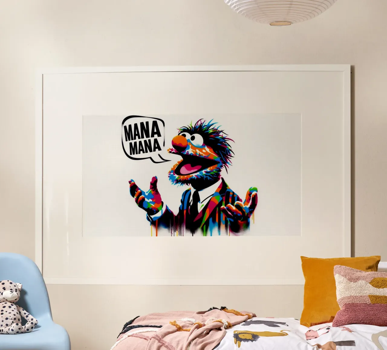 Mana Mana – Muppet – Stencil, Graffiti & Streetart poster con telaio in plastica da STAN Z.