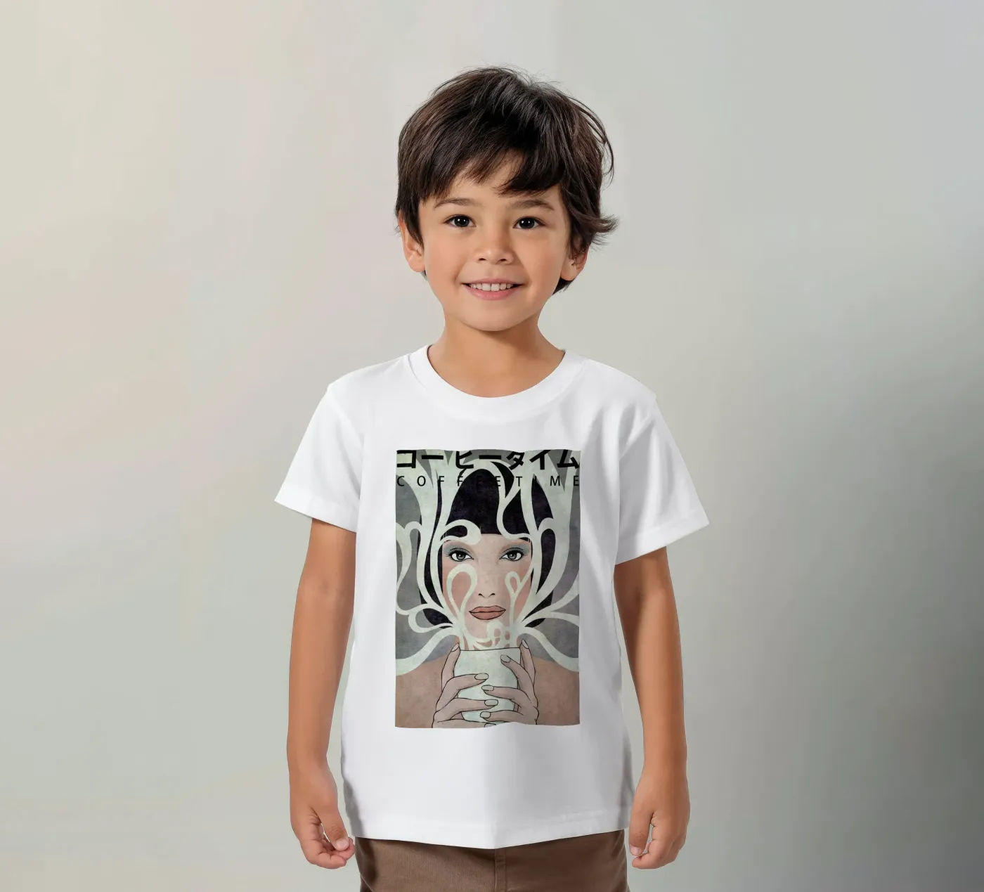 Coffee Time t-shirt bambini da Kuba Gornowicz