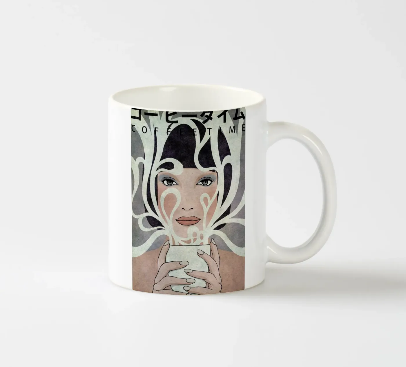 Coffee Time ceramic mug by Kuba Gornowicz
