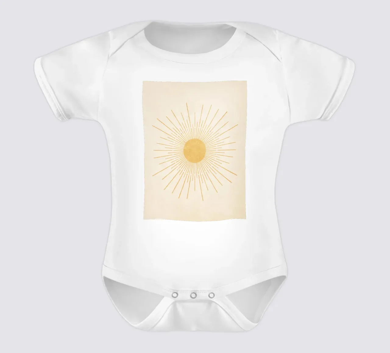 Boho Yellow Sun no. 3 body neonato maniche corte da apoloprints