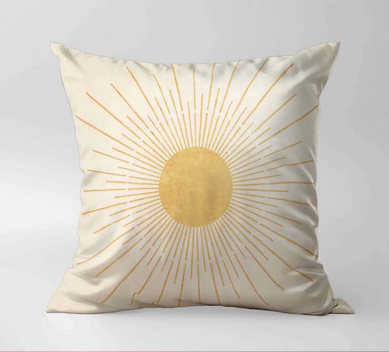 Boho Yellow Sun no. 3 cuscino da apoloprints