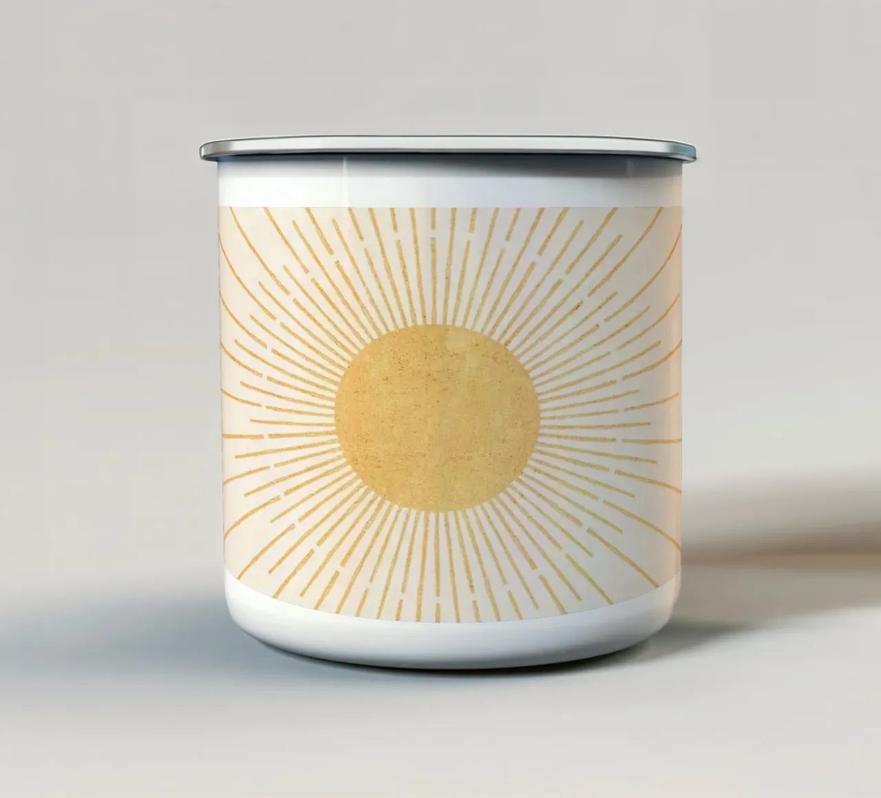 Boho Yellow Sun no. 3 tazza in smalto da apoloprints