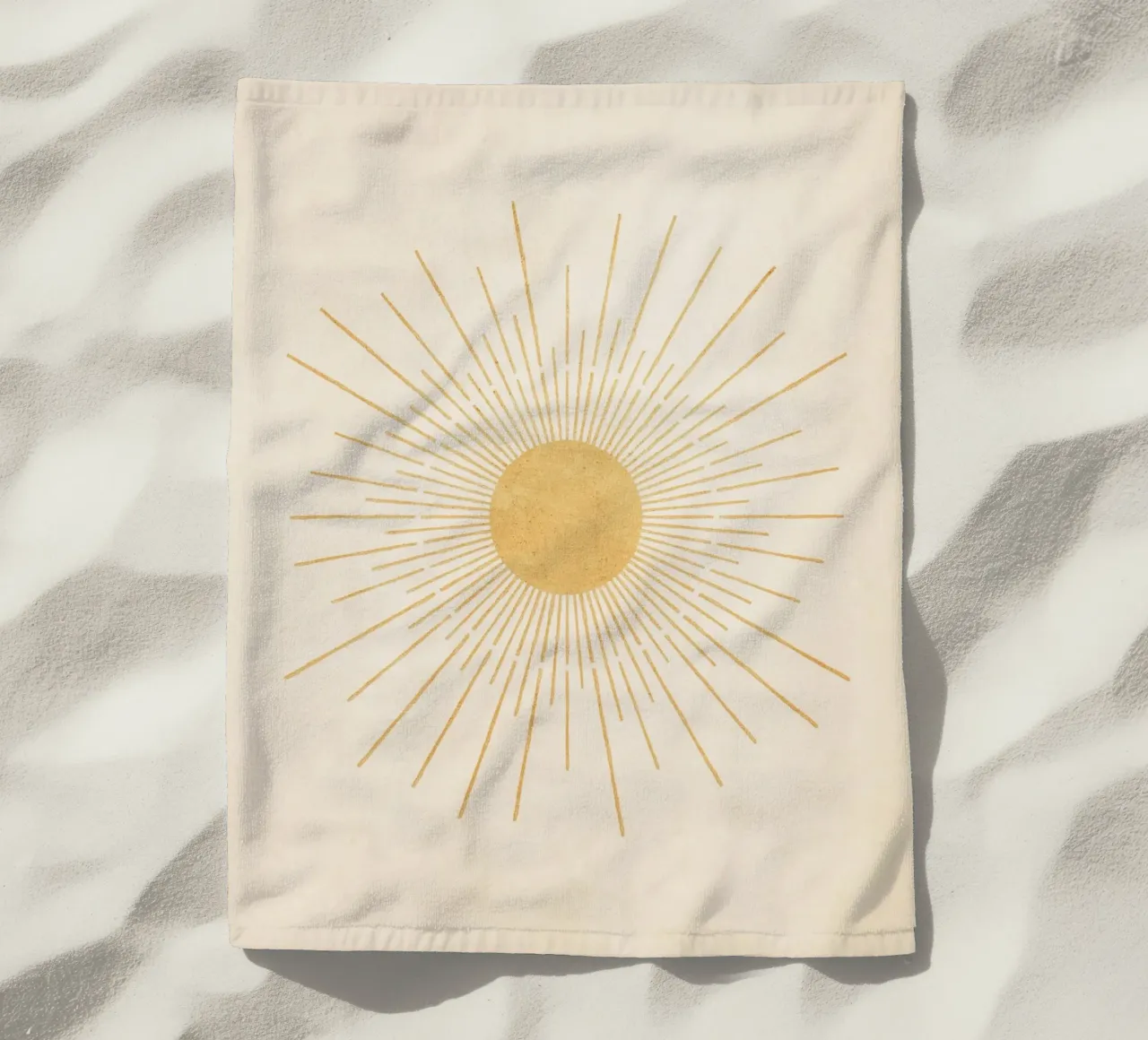 Boho Yellow Sun no. 3 telo mare da apoloprints