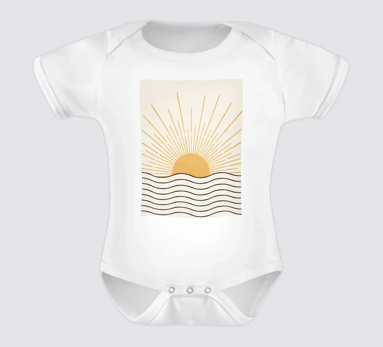 Boho sun and the sea short-sleeve baby romper by apoloprints