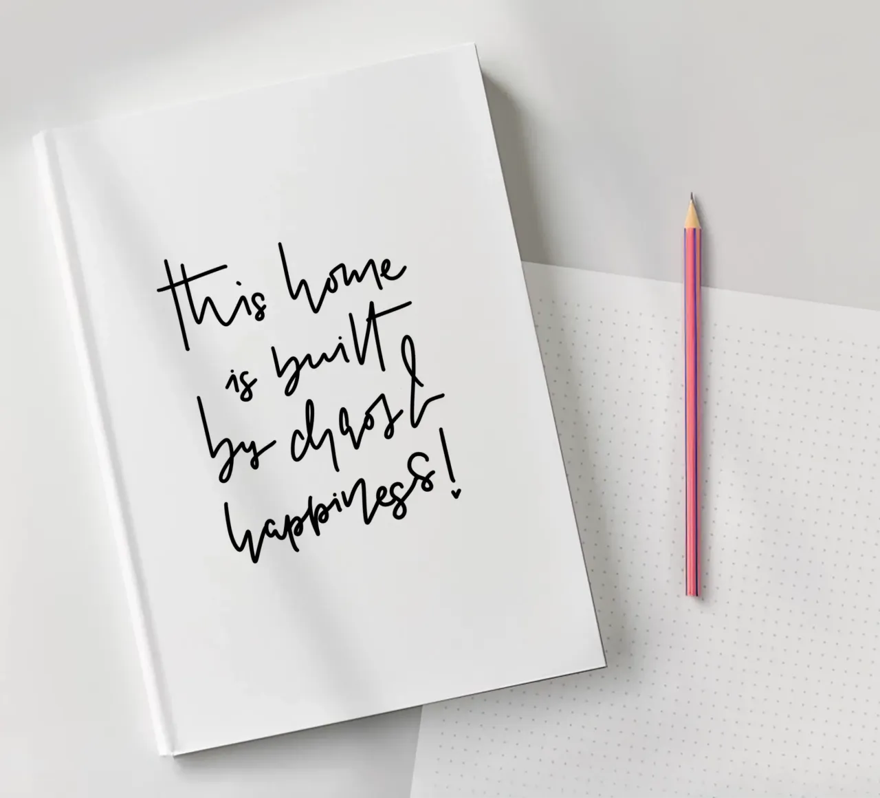 This home is built by chaos & happiness! notebook by LIMITED EDITION LETTERS