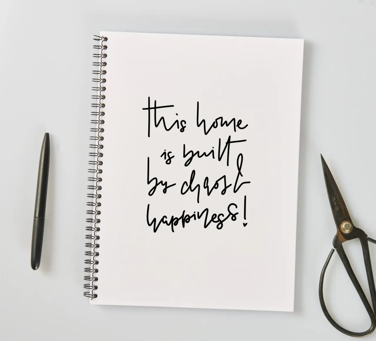 This home is built by chaos & happiness! spiral notebook by LIMITED EDITION LETTERS