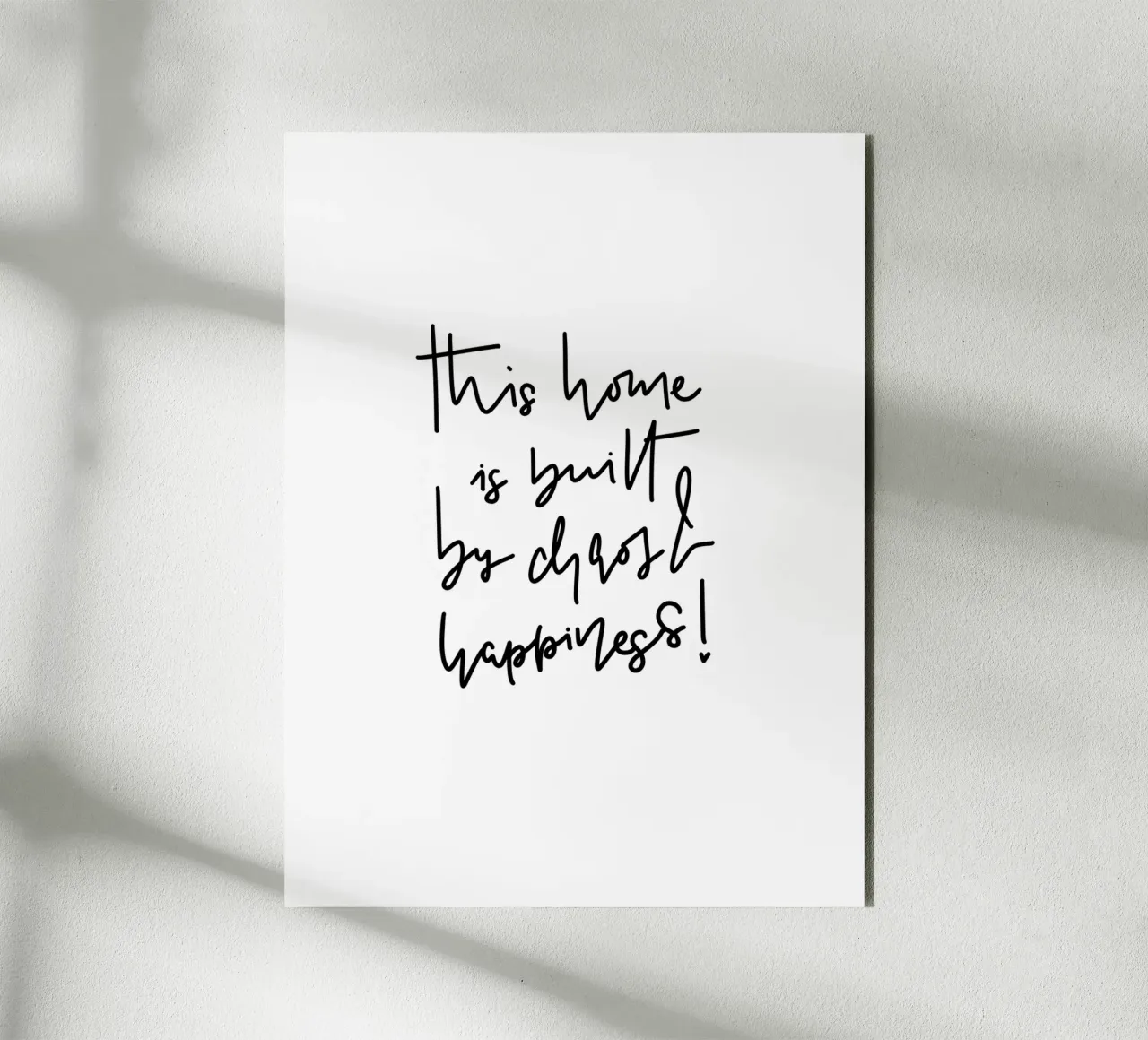 This home is built by chaos & happiness! alluminio dibond da LIMITED EDITION LETTERS