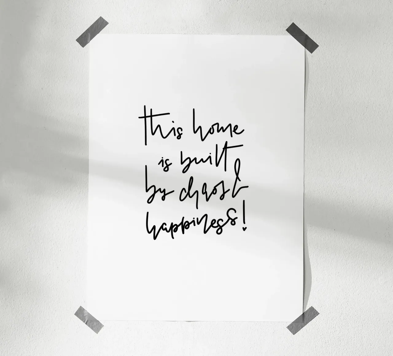 This home is built by chaos & happiness! carta hahnemühle da LIMITED EDITION LETTERS