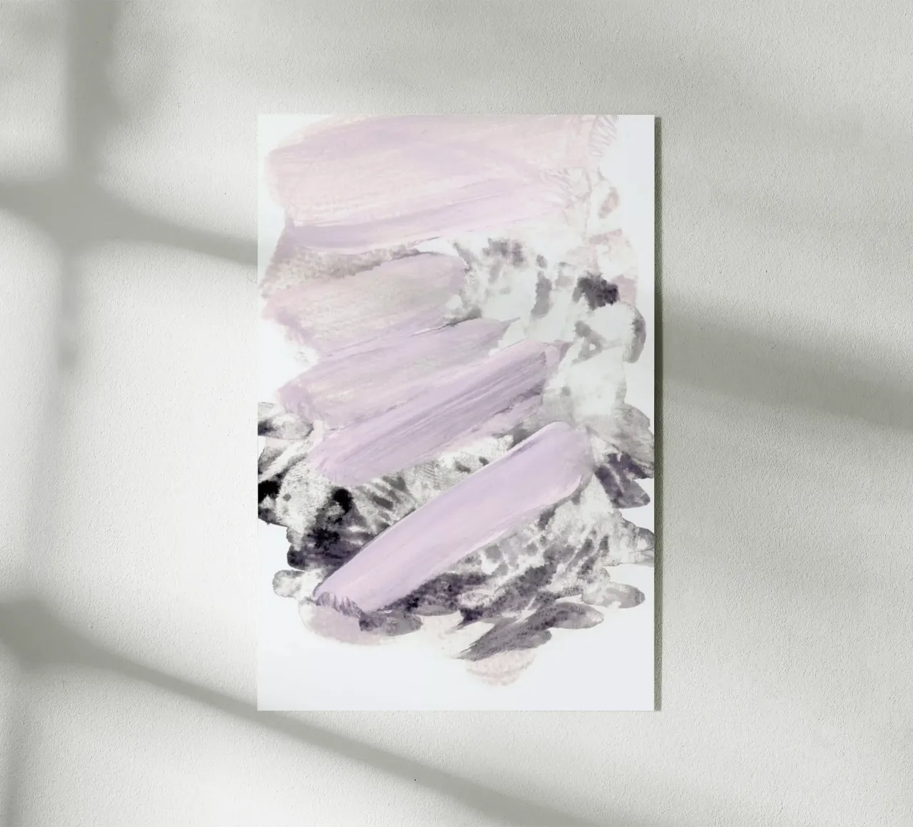 Soft Pink on Grey plexiglass da IRIS LEHNHARDT FINE ART