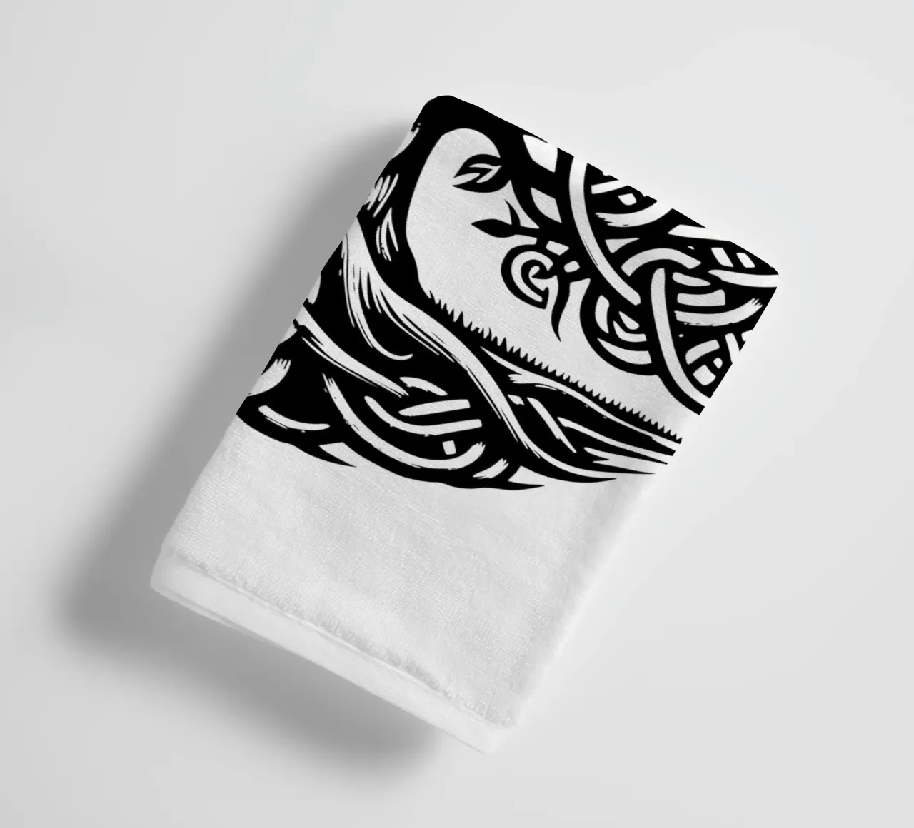 Albero della vita in bianco e nero asciugamano da bagno da Spiritual Touch