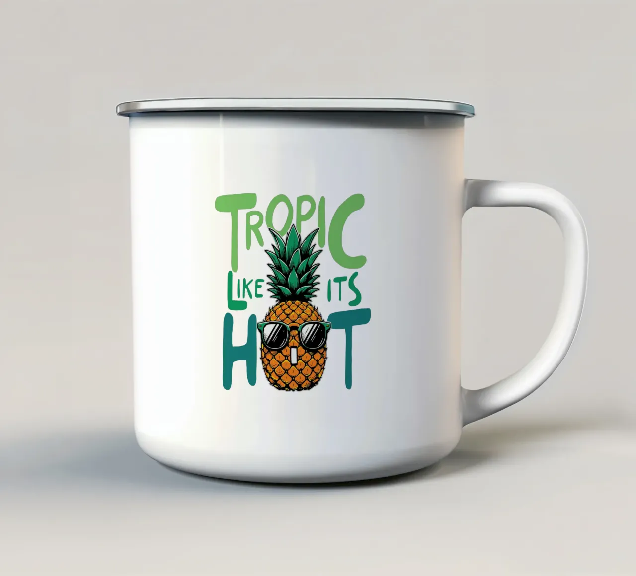 Tropic like it's hot tazza in smalto da edsonramosart