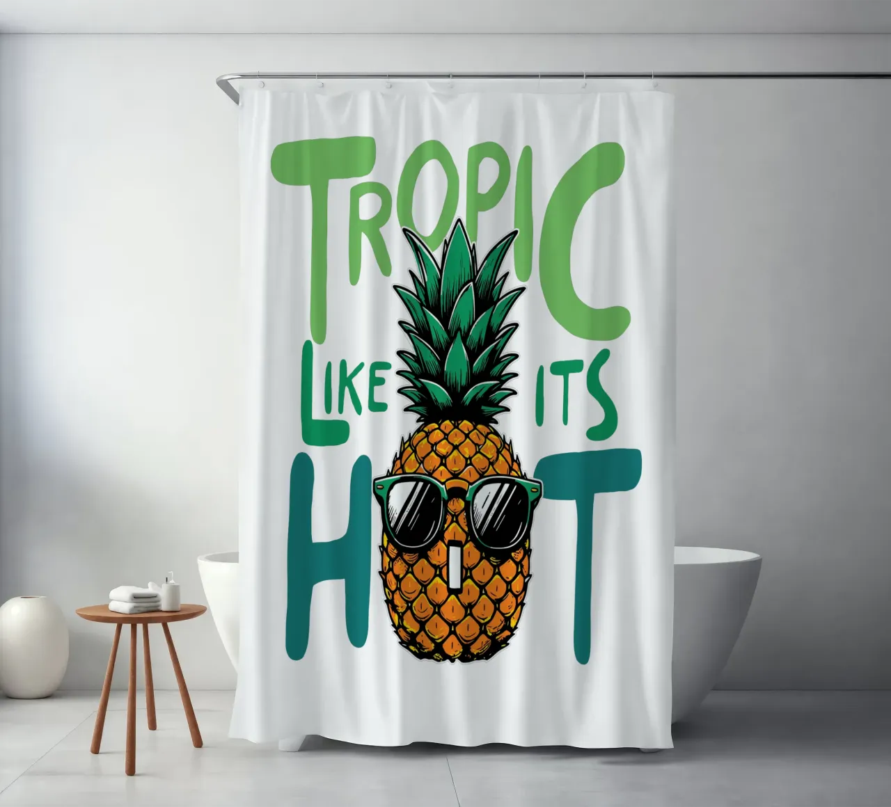 Tropic like it's hot shower curtain by edsonramosart