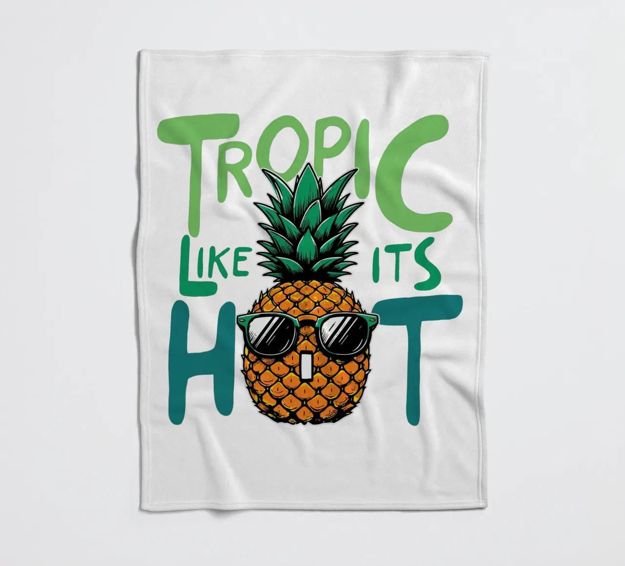 Tropic like it's hot fleece blanket by edsonramosart