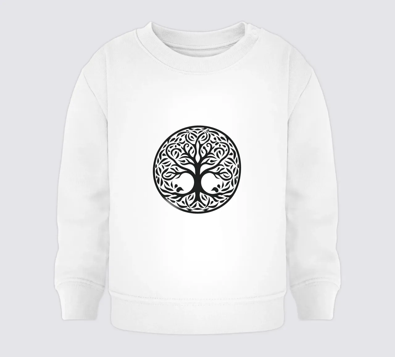 Albero della vita in bianco e nero felpa neonato da Spiritual Touch