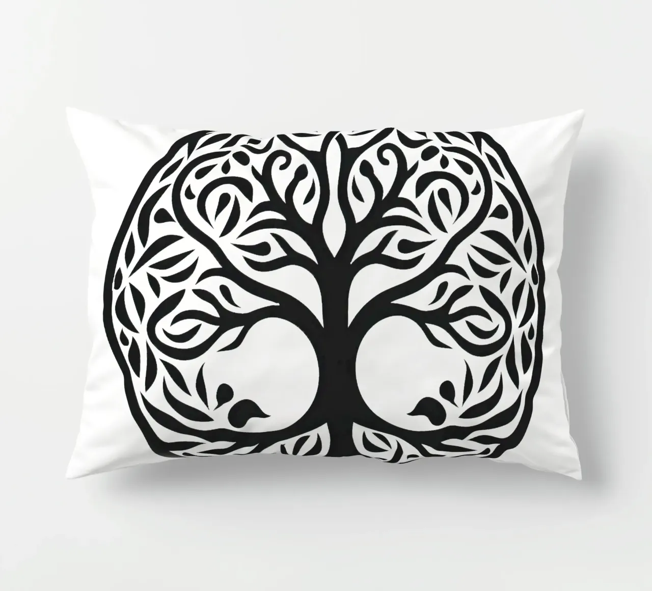 Albero della vita in bianco e nero cuscino da Spiritual Touch