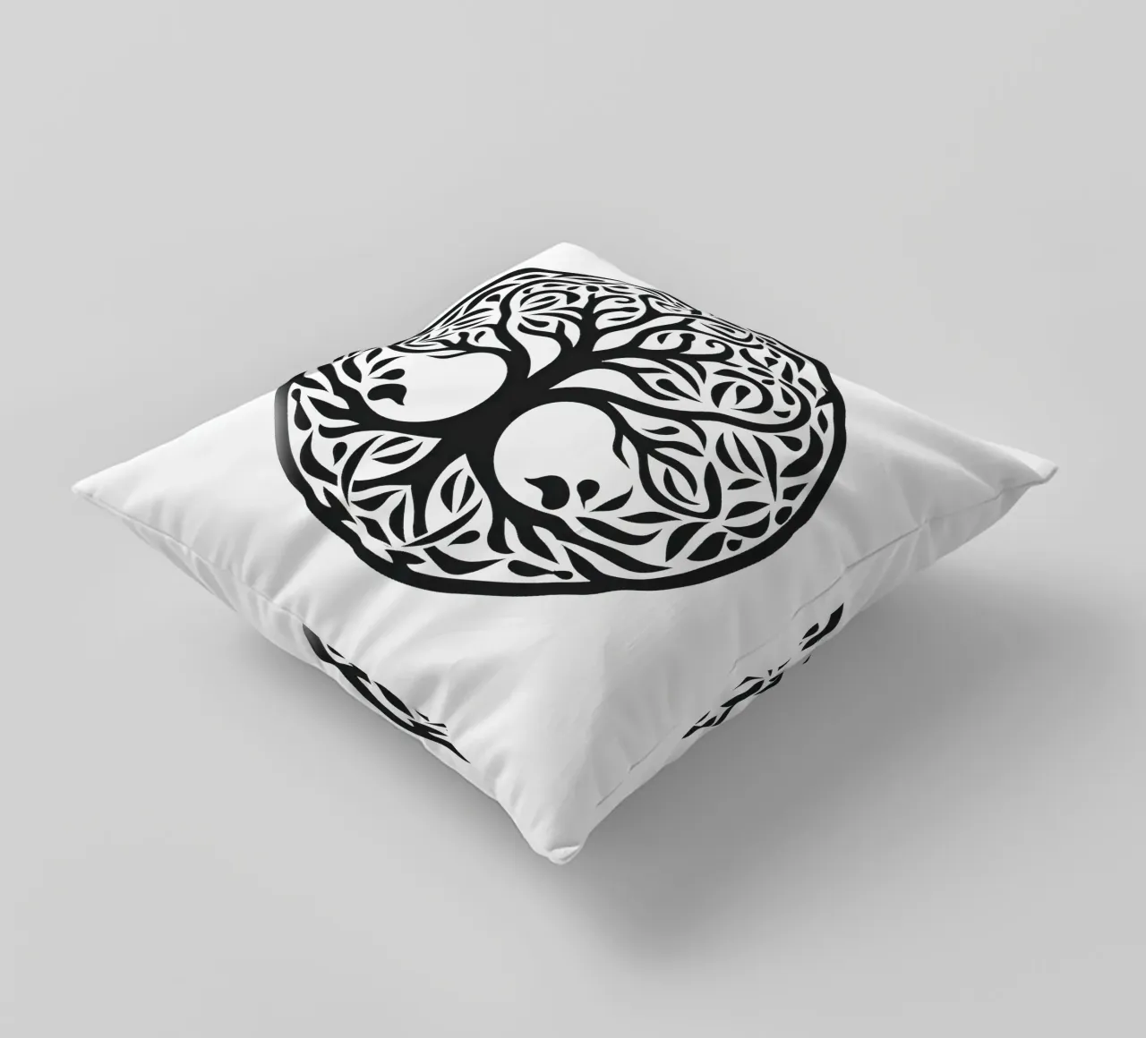 Albero della vita in bianco e nero cuscino da Spiritual Touch