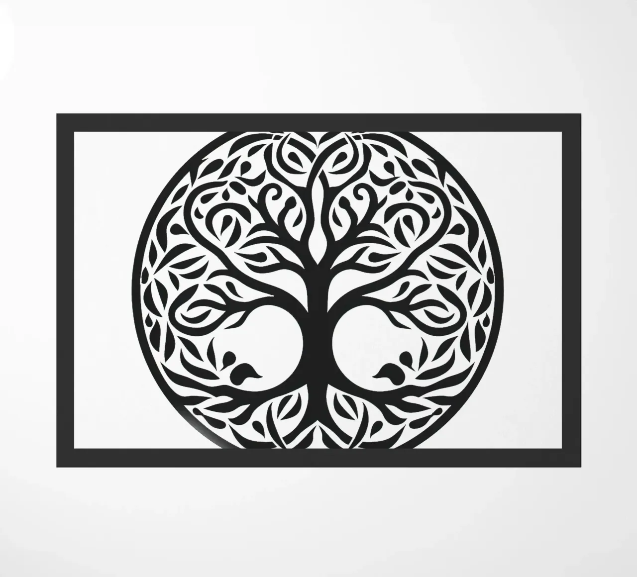 Albero della vita in bianco e nero zerbino da Spiritual Touch