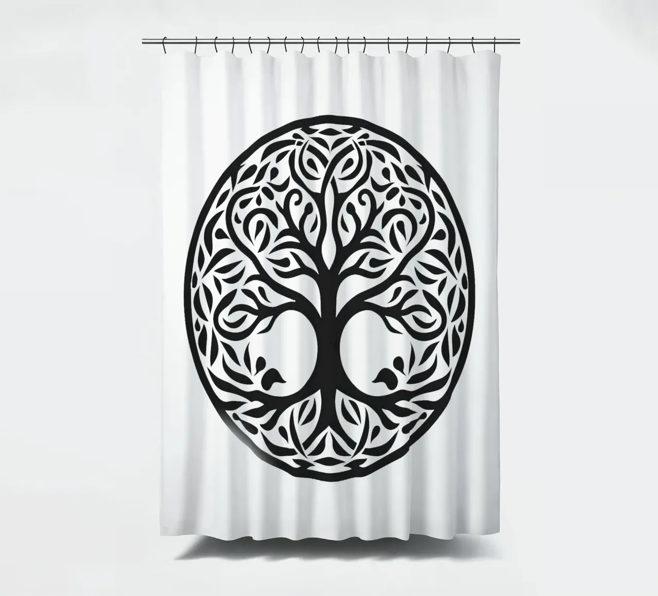 Albero della vita in bianco e nero tenda da doccia da Spiritual Touch
