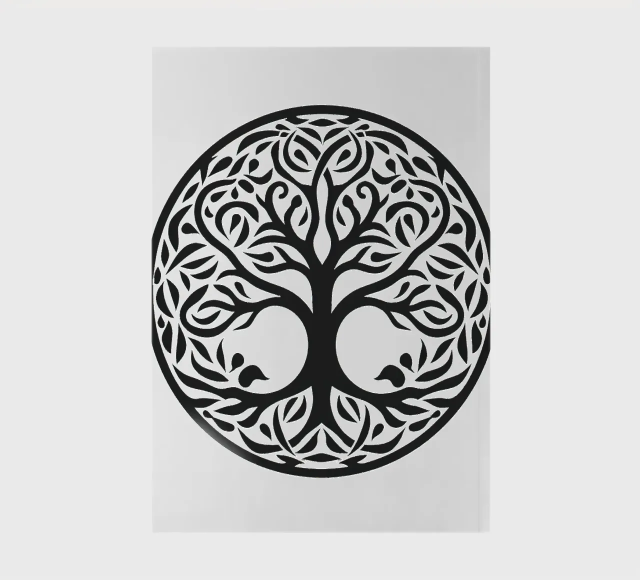 Black & White Tree of Life notebook by Spiritual Touch