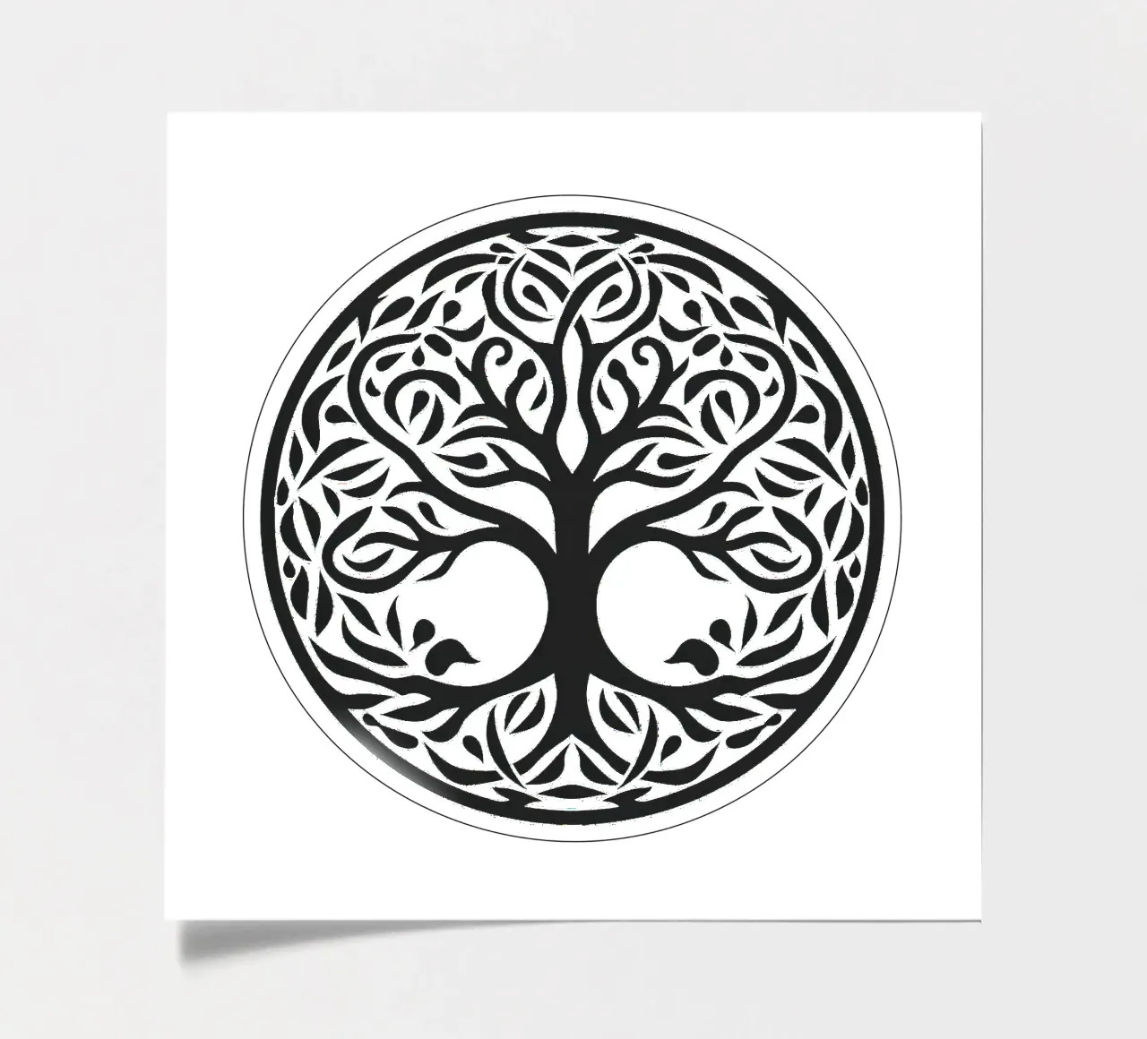 Black & White Tree of Life sticker sheet by Spiritual Touch