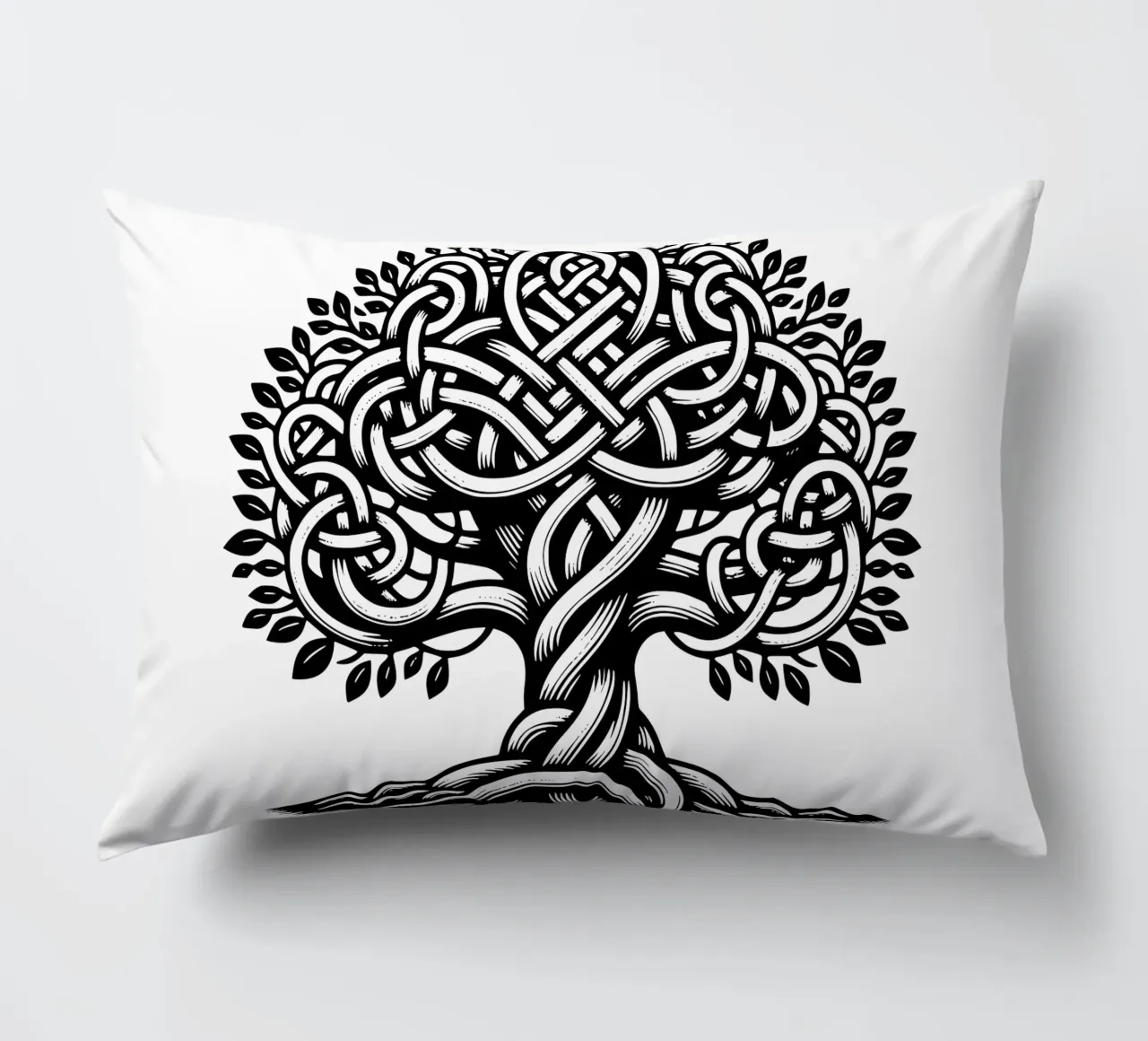 Albero della vita in bianco e nero cuscino da Spiritual Touch