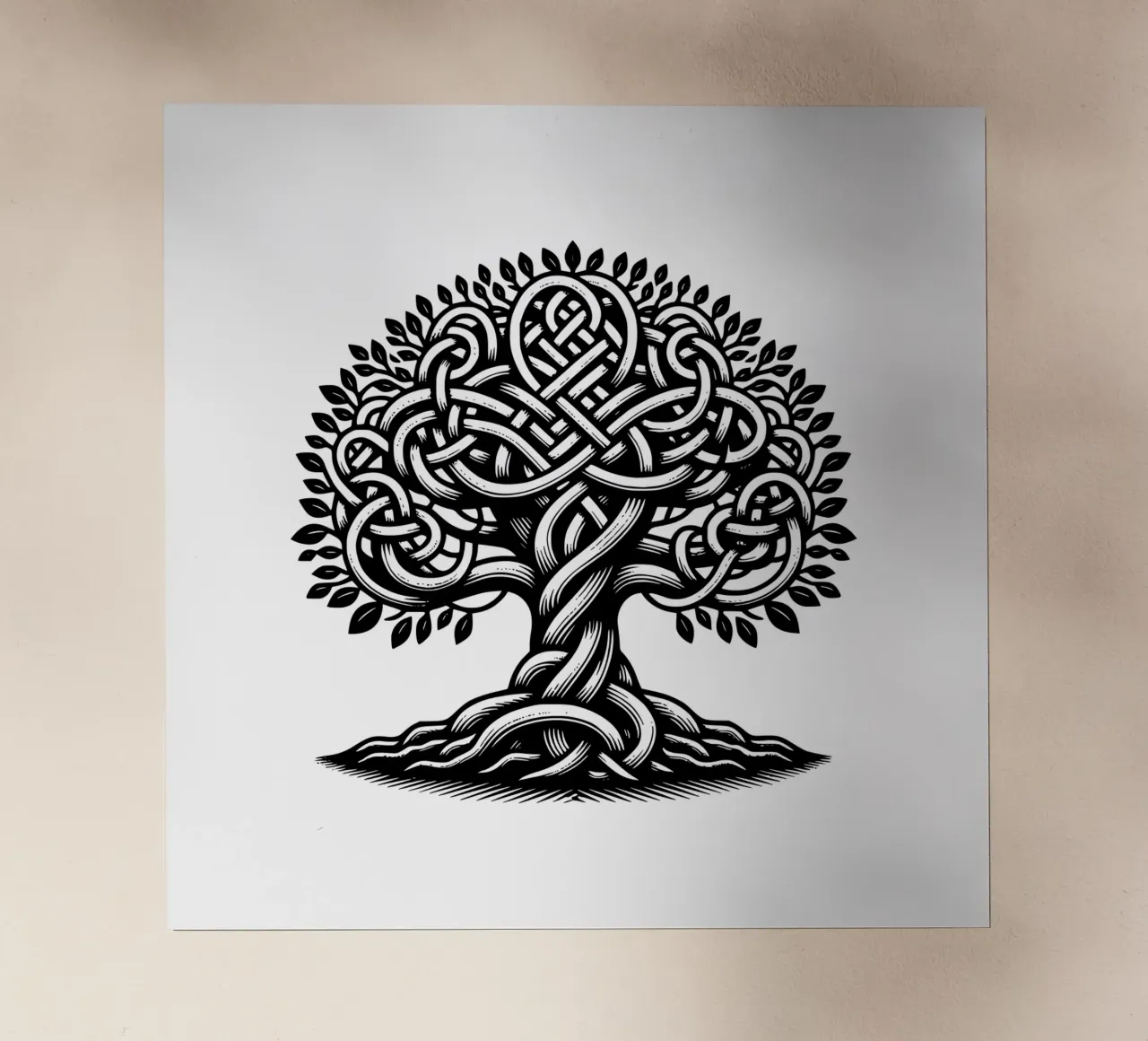 Albero della vita in bianco e nero pellicola backlit da Spiritual Touch