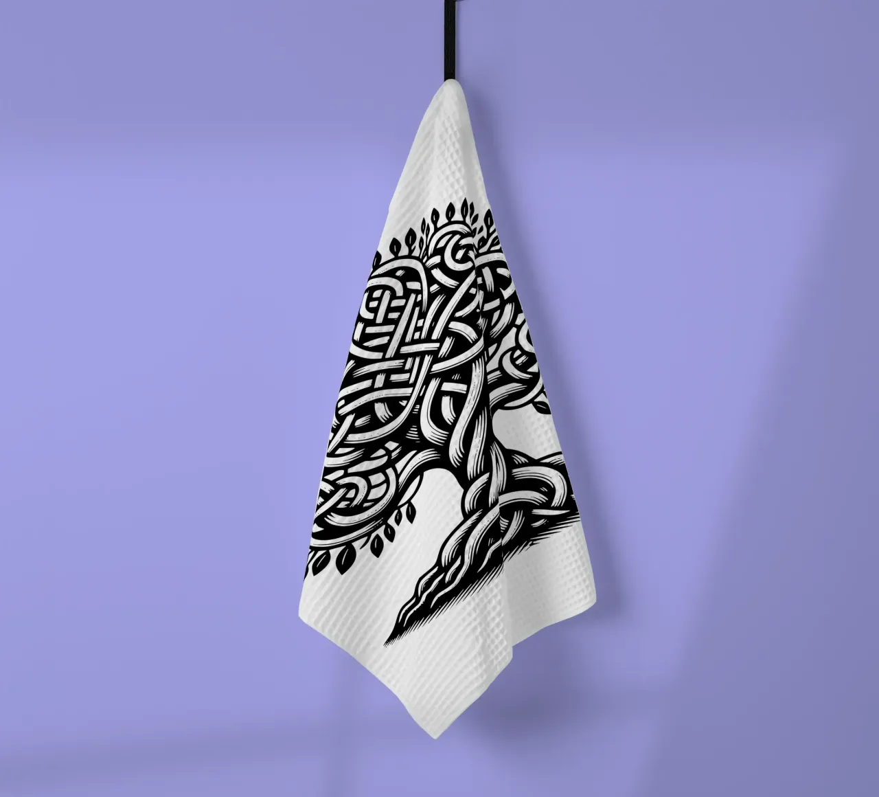 Albero della vita in bianco e nero canovaccio da cucina da Spiritual Touch